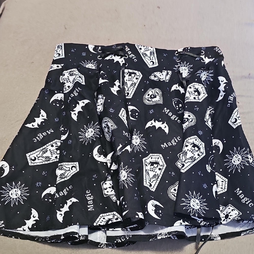 Black and White Gothic Skirt